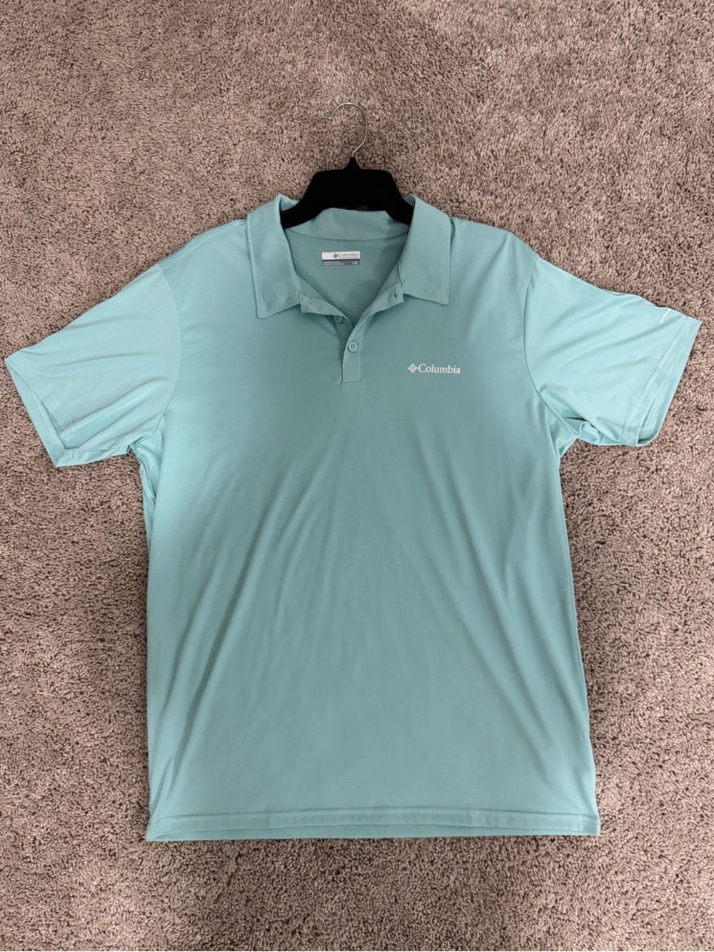 Columbia Light Aqua Men's Polo Shirt